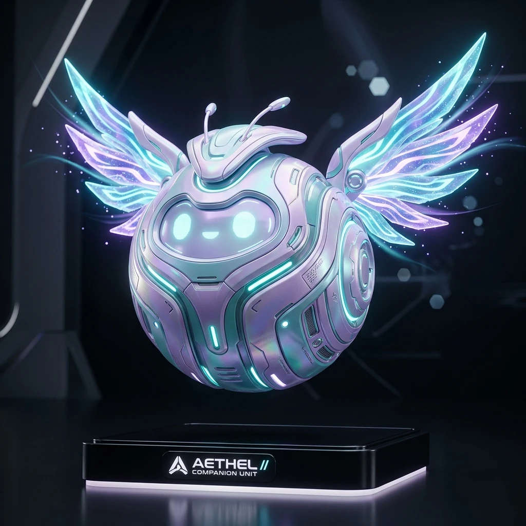 Amber White companion mascot Aura